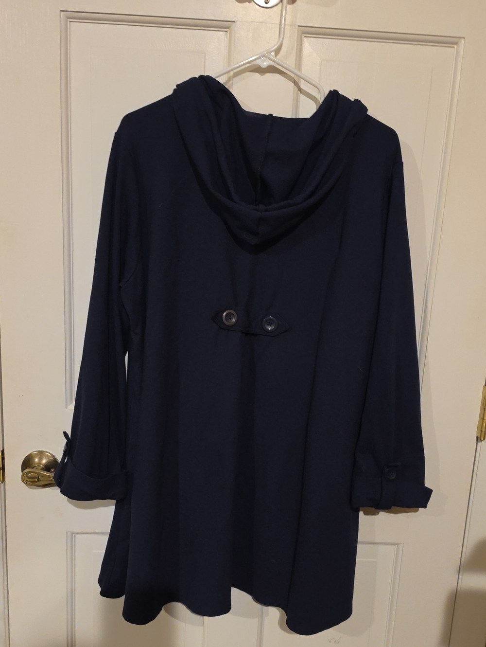 Christian Siriano NY Navy Blue Hooded Swing Jacket - Plus Size 2X - Picture 3 of 3
